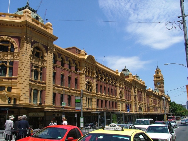 Bâtiments typiquement victoriens de la gare de Melbourne