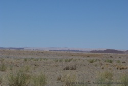 Au loin, se devinent les immenses dunes du désert de Namib