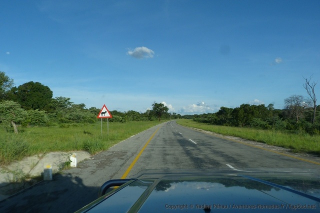 Toute la bande de Caprivi est une zone naturelle, traversée par une longue route