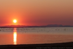 Sublime coucher de soleil sur le lac Kariba