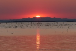 Même le lac Kariba donne l'impression de s'embraser sous les rayons incandescents
