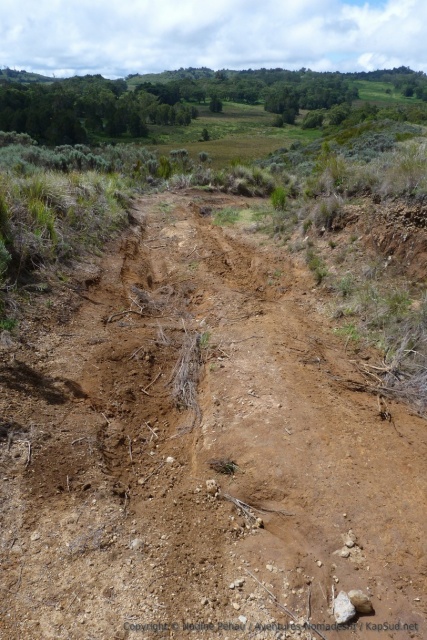 Les dernières pluies ont fortement abimé la piste