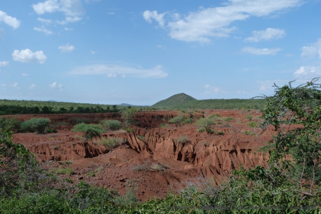 Le paysage aride forgé par les pluies parfois torrentielles