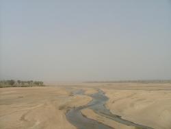 La rivière à traverser avant Tchamba