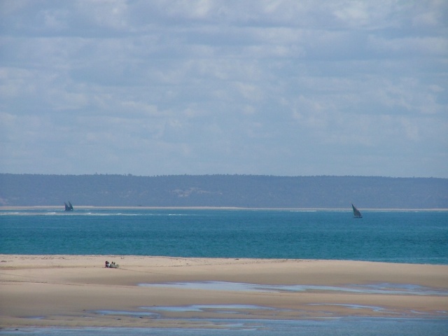 Multitude de boutres dans la superbe baie d'Inhambane