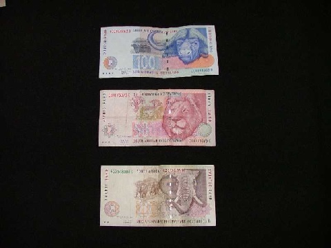 Rands sud-africains recto-verso