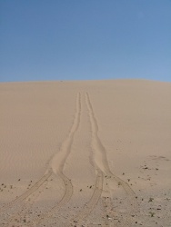 Premières roues de Totoy dans les dunes