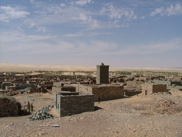 Vue panoramique sur la ville de Tichit